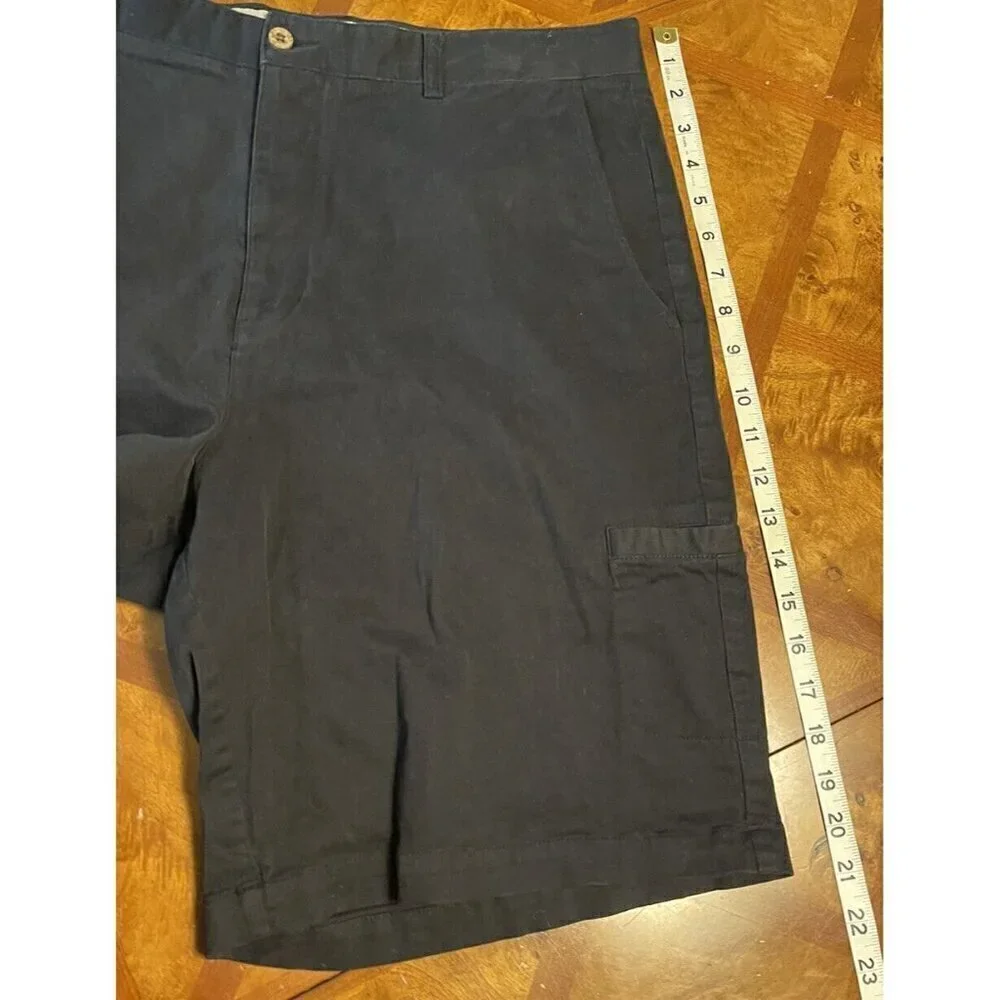 Havana Jacks Cafe Men's Shorts Black Flat Front Tropical Breezewear Size 36